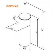 MEDIDAS ESCOBILLERO PARED ZEN DAMIXA